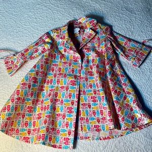 Vintage, Sarah Jane owl print raincoat.